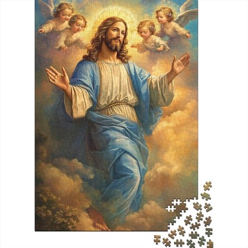 Kunst, christliches Jesus-Gebet, Geschenke, Puzzle, lustige Aktivität für zu Hause, 100% recycelter Karton, Puzzle für Frauen und Männer, 70 x 50 cm, 1000 Teile von LMYmoney