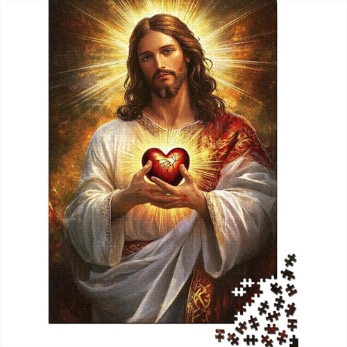 Kunst, christliches Jesus-Ostergeschenke-Puzzle, schwierige Herausforderung, 100% recycelter Karton, Puzzle für Erwachsene und Teenager, 38 x 26 cm/1000 Teile von LMYmoney