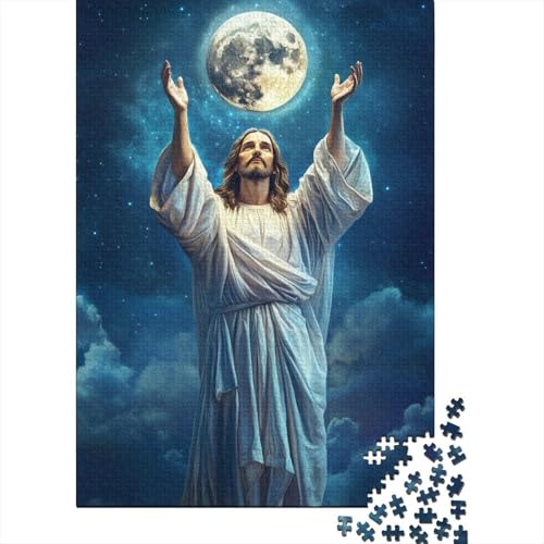 Kunst, christliches Jesus-Ostergeschenke-Puzzle, schwierige Herausforderung, 100% recycelter Karton, Puzzle für Erwachsene und Teenager, 70 x 50 cm/1000 Teile von LMYmoney