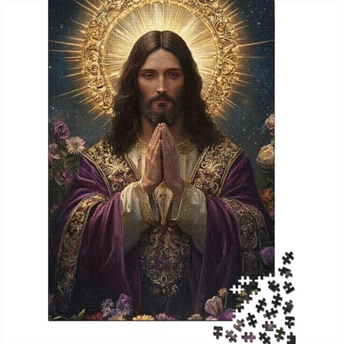 Kunst, christliches Jesus-Ostergeschenke-Puzzle, schwierige Herausforderung, 100% recycelter Karton, Puzzle für Erwachsene und Teenager, 70 x 50 cm/1000 Teile von LMYmoney