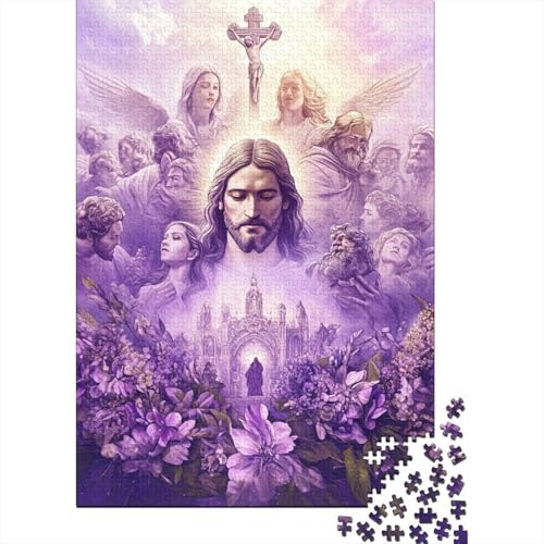 Kunst, christliches Jesus-Puzzle, religiöses, inspirierendes Puzzle, zusammen, 100% recycelter Karton, Puzzle für Frauen und Männer, 38 x 26 cm, 1000 Teile von LMYmoney