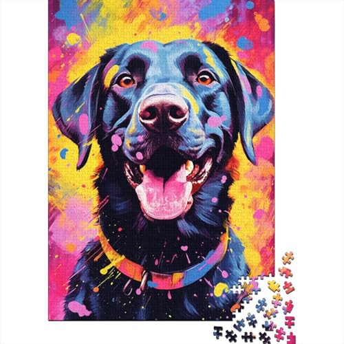 Lächelnder Labrador, Puzzle für Kinder, 1000-teiliges Puzzle für Teenager ab 12 Jahren, 1000 Teile (75 x 50 cm) von LMYmoney