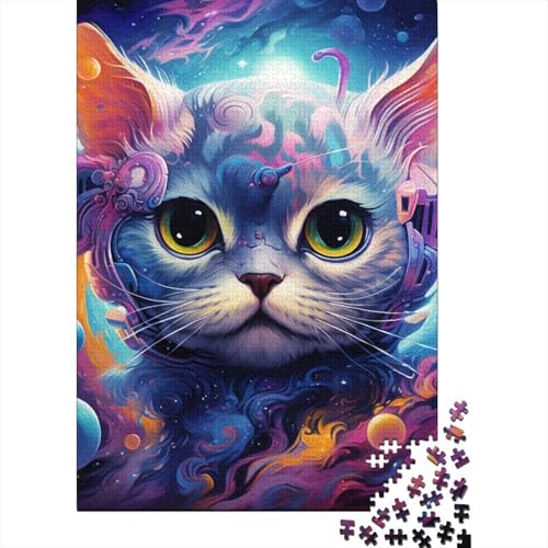 Magic Art Cat-Puzzles für Kinder, 500 Puzzles, Puzzles für Kinder, Lernspiel, Herausforderungsspielzeug, 500 Teile (52 x 38 cm) von LMYmoney