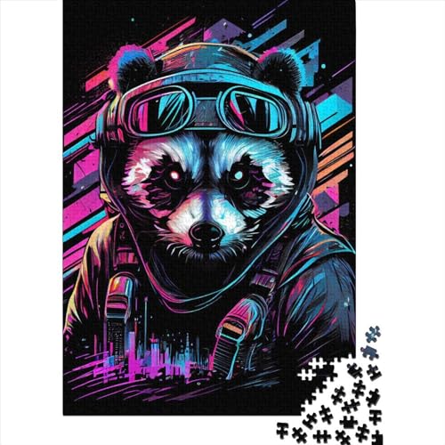 Neon Panda465 Puzzles für Kinder, 500 Teile, Holzpuzzle für Erwachsene und Teenager, Heimdekoration, Puzzlespielzeug, 500 Teile (52 x 38 cm) von LMYmoney