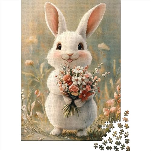 Niedlicher Osterhase, Ostergeschenke, Puzzle, Familienspaß, 100 Prozent Recycling-Karton, Puzzle für Erwachsene und Kinder, 38 x 26 cm, 1000 Teile von LMYmoney