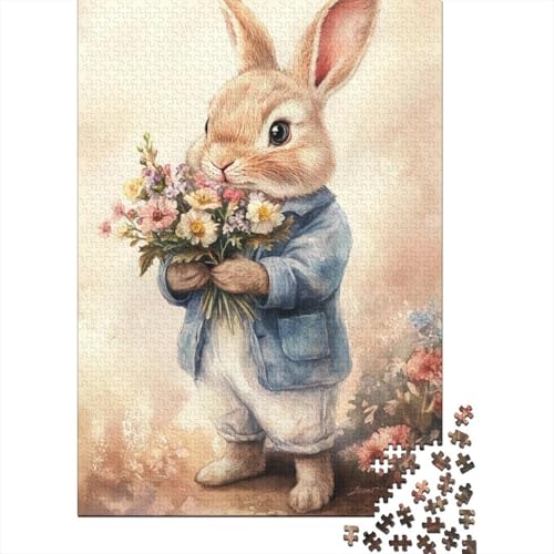 Niedlicher Osterhase, Ostergeschenke, Puzzle, Familienspaß, 100 Prozent Recycling-Karton, Puzzle für Erwachsene und Kinder, 38 x 26 cm, 1000 Teile von LMYmoney