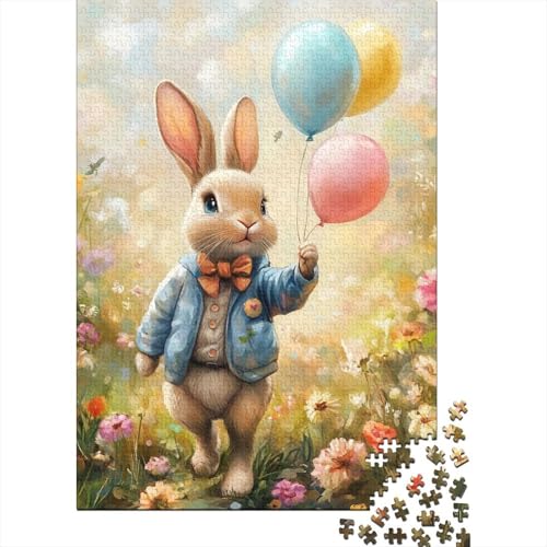 Niedlicher Osterhase, Ostergeschenke, Puzzle, Familienspaß, 100 Prozent Recycling-Karton, Puzzle für Erwachsene und Kinder, 38 x 26 cm, 1000 Teile von LMYmoney