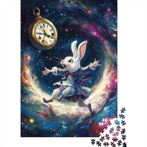 Niedlicher Osterhase, Ostergeschenke, Puzzle, anspruchsvolle Spiele für die ganze Familie, 100% recycelte Pappe, Puzzle für Erwachsene und Kinder, 38 x 26 cm, 1000 Teile von LMYmoney