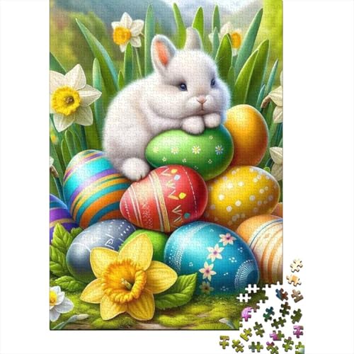 Niedlicher Osterhase, Ostergeschenke, Puzzlespaß, 100 Prozent Recycling-Karton, Puzzle für Kinder und Erwachsene ab 12 Jahren, 38 x 26 cm, 1000 Teile von LMYmoney