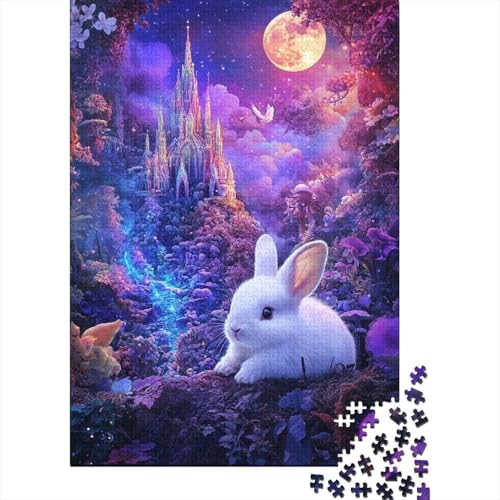 Niedlicher Osterhase, Ostergeschenke, Puzzlespaß, 100 Prozent Recycling-Karton, Puzzle für Kinder und Erwachsene ab 12 Jahren, 38 x 26 cm, 1000 Teile von LMYmoney