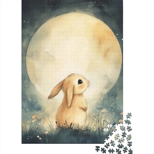 Niedlicher Osterhase, christliche Geschenke, Puzzle, herausfordernd und knifflig, 100% recycelter Karton, Puzzle für Frauen und Männer, 70 x 50 cm/1000 Teile von LMYmoney