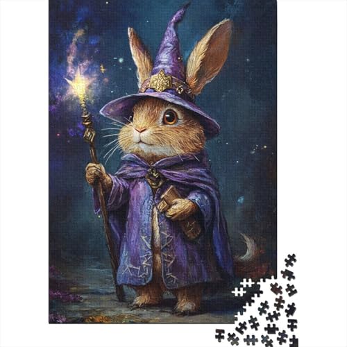 Niedlicher Osterhase, christliches religiöses Gebet, Geschenke, Puzzle, Dekompressionsspielzeug, Premium-Karton-Puzzle für Erwachsene und Kinder, 38 x 26 cm/1000 Teile von LMYmoney