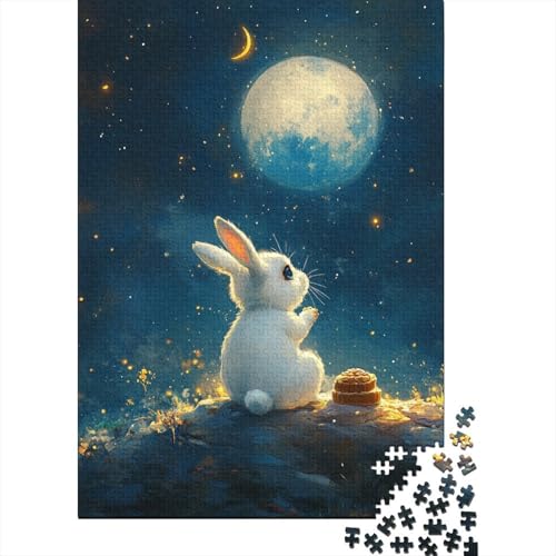 Niedlicher Osterhase, christliches religiöses Gebet, Geschenke, Puzzle, Dekompressionsspielzeug, Premium-Karton-Puzzle für Erwachsene und Kinder, 38 x 26 cm/1000 Teile von LMYmoney