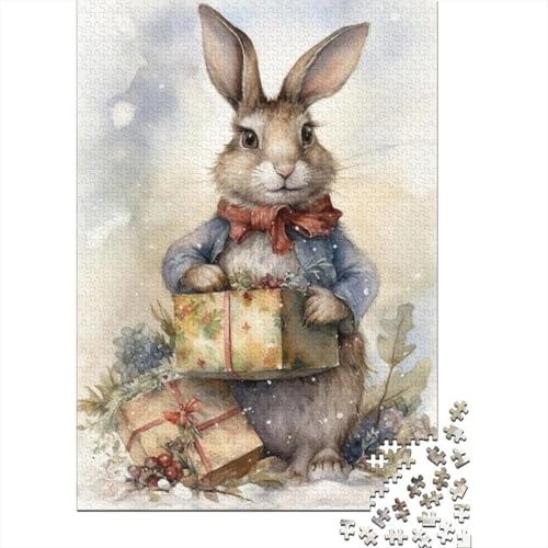 Niedlicher Osterhase, heilende und inspirierende Gebete, Puzzle, kreative Spiele, 100% recycelte Pappe, Puzzle für Erwachsene und Kinder, 38 x 26 cm, 1000 Teile von LMYmoney