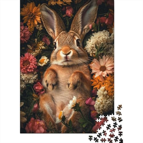 Niedlicher Osterhase, heilende und inspirierende Gebete, Puzzle, lustige Aktivität für zu Hause, 100% recycelte Pappe, Puzzle für Erwachsene und Teenager, 38 x 26 cm, 1000 Teile von LMYmoney