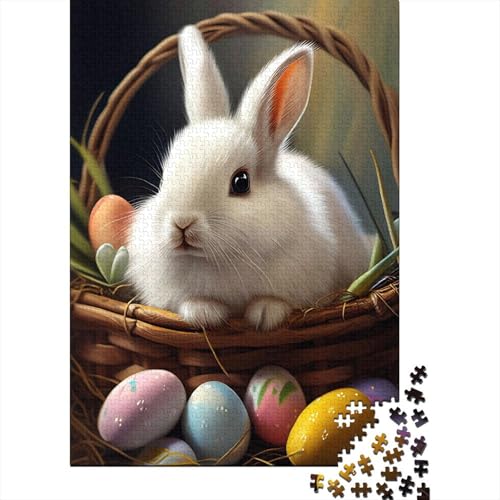 Niedlicher Osterhase, heilende und inspirierende Gebete, Puzzle, schwierige Herausforderung, hochwertiger Karton, Puzzle für Jungen oder Mädchen, 38 x 26 cm/1000 Teile von LMYmoney