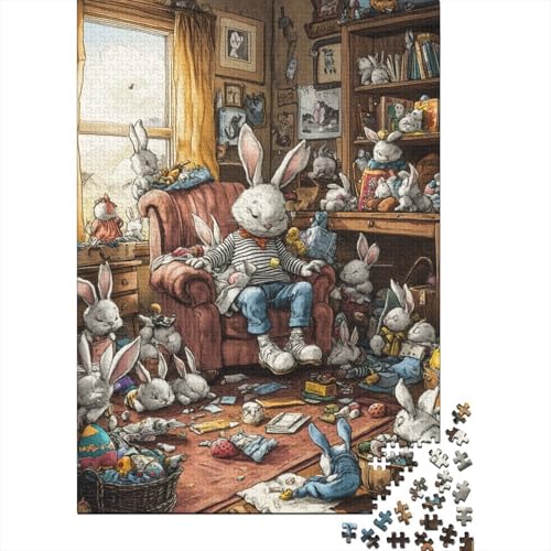 Niedlicher Osterhase, religiöses, inspirierendes Puzzle, kreative Spiele, 100% recycelter Karton, Puzzle für Frauen und Männer, 70 x 50 cm/1000 Teile Niedlicher Osterhase, religiöses, inspirierendes Puzzle, kreative Spiele, 100% recycelter Karton, Puzzle für Frauen und Männer, 70 x 50 cm/1000 Teile von LMYmoney