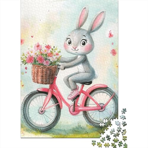 Niedlicher Osterhase, religiöses und inspirierendes Puzzle, farbenfrohes Puzzle aus 100% recycelter Pappe für Kinder und Erwachsene ab 12 Jahren, 38 x 26 cm, 1000 Teile von LMYmoney