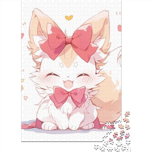 Niedliches Fuchs-Puzzle, 500 Teile, Puzzle für Erwachsene, Puzzle für Teenager, Geschenke, Lernspiel, Herausforderungsspielzeug, 500 Teile (52 x 38 cm) von LMYmoney