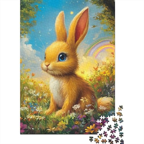 Niedliches Osterhäschen-Puzzle, Lernspiele, Familienaktivitäten, 100 Prozent Recycling-Karton, Puzzle für Kinder und Erwachsene ab 12 Jahren, 38 x 26 cm, 1000 Teile von LMYmoney