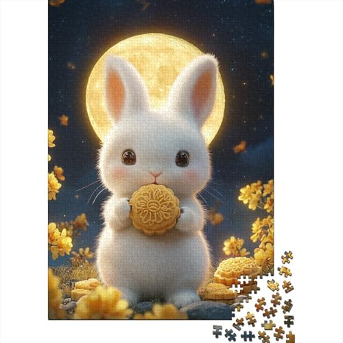 Niedliches Osterhäschen-Puzzle, Lernspiele, Familienaktivitäten, 100 Prozent Recycling-Karton, Puzzle für Kinder und Erwachsene ab 12 Jahren, 38 x 26 cm, 1000 Teile von LMYmoney