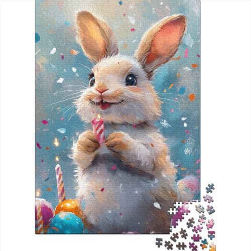 Ostern Niedlicher Hase Devoted Believers Puzzle 100 Prozent Recyclingkarton 100 Prozent Recyclingkarton Puzzle für Frauen Männer 70x50cm/1000 Teile von LMYmoney