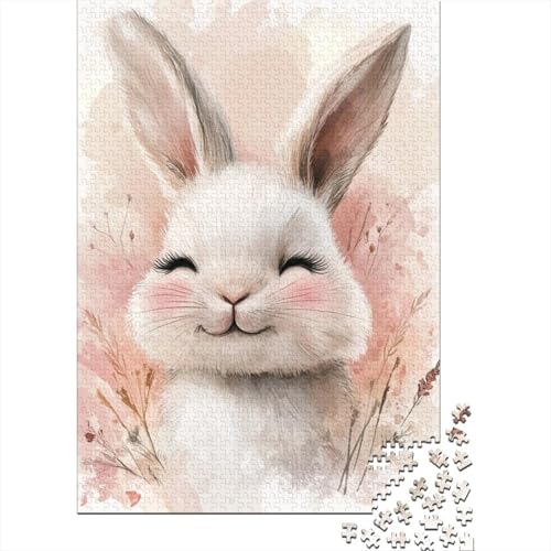 Ostern Niedlicher Hase Katholischer Glaube Puzzle Denksportaufgabe 100% Recyclingkarton Puzzle für Jungen oder Mädchen 38x26cm/1000Teile von LMYmoney