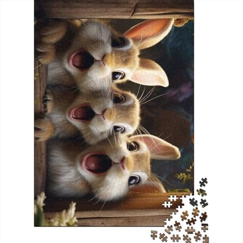 Ostern Niedlicher Hase Katholisches Glaubenspuzzle Kreative Spiele 100% Recyclingkarton Puzzle für Erwachsene Kinder 38x26cm/1000Teile von LMYmoney