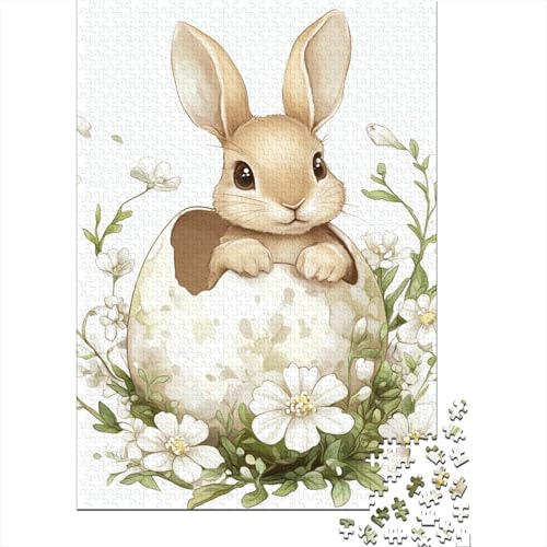 Ostern Niedlicher Hase Katholisches Glaubenspuzzle Kreative Spiele 100% Recyclingkarton Puzzle für Erwachsene Kinder 38x26cm/1000Teile von LMYmoney