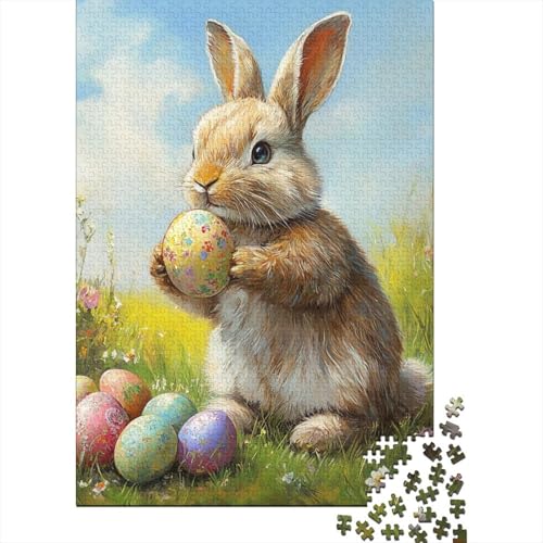 Ostern Niedlicher Hase Katholisches Glaubenspuzzle Kreative Spiele 100% Recyclingkarton Puzzle für Erwachsene Kinder 38x26cm/1000Teile von LMYmoney