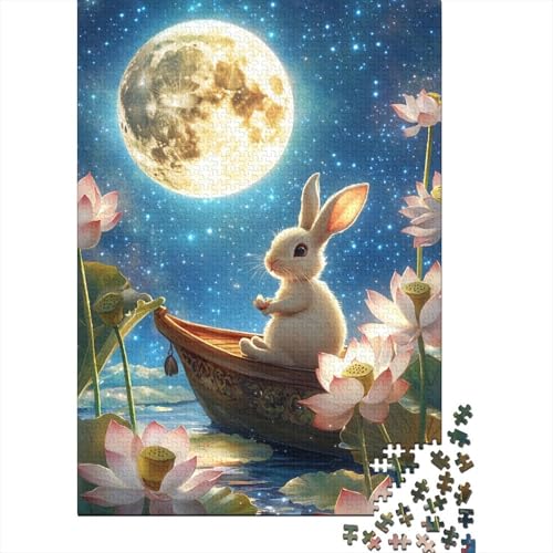 Ostern Niedlicher Hase Ostergeschenke Puzzle Entspannen Sie Sich Herausforderung Spielzeug Premium Karton Puzzle für Jungen oder Mädchen 38x26cm/1000 Teile von LMYmoney