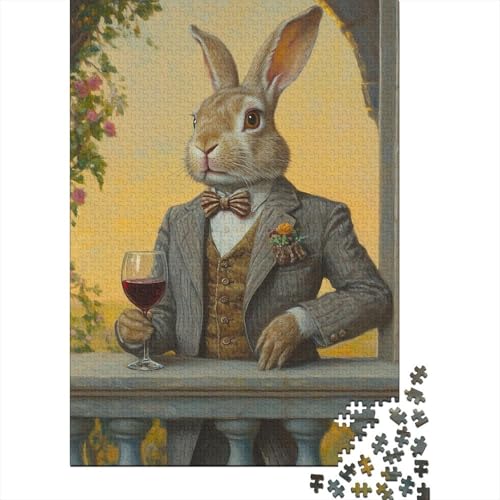 Ostern Niedlicher Hase Ostergeschenke Puzzle Entspannen Sie Sich Herausforderung Spielzeug Premium Karton Puzzle für Jungen oder Mädchen 38x26cm/1000 Teile von LMYmoney