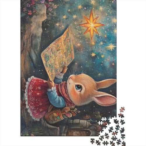 Ostern Niedlicher Hase Ostergeschenke Puzzle Entspannen Sie Sich Herausforderung Spielzeug Premium Karton Puzzle für Jungen oder Mädchen 38x26cm/1000 Teile von LMYmoney