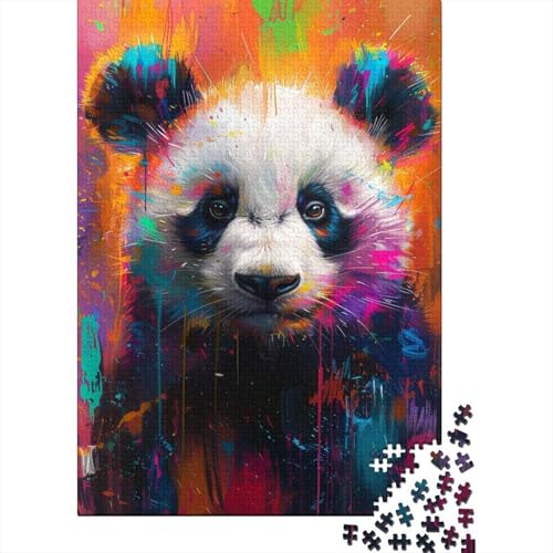 Panda-Malerei-Puzzle 300 Teile Puzzle für Kinder, Denkspiel, Puzzle-Spielzeug für Kinder, 300 Teile (40 x 28 cm) von LMYmoney