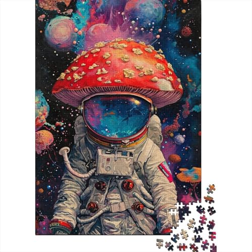 Psychedelisches Pilz-Astronauten-Puzzle, 300 Teile, Puzzle für Kinder, Denkspiel, Puzzle-Spielzeug für Kinder, 300 Teile (40 x 28 cm) von LMYmoney