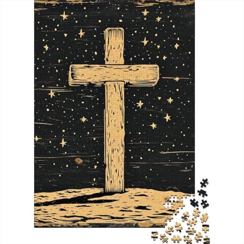 Puzzle „Cross Christian Gifts“, Denksportaufgabe, 100% recycelter Karton, für Damen und Herren, 70 x 50 cm, 1000 Teile von LMYmoney