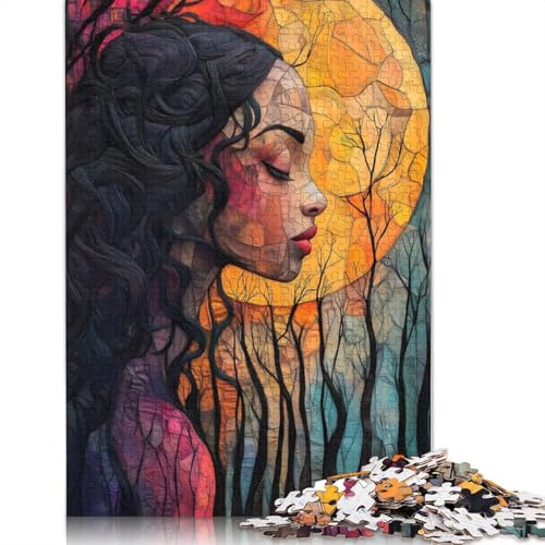 Puzzle „Dreaming Woman“ für Erwachsene, Lernspiel, Cooles Puzzle für Erwachsene und Kinder, 1000 Teile (75 x 50 cm) von LMYmoney