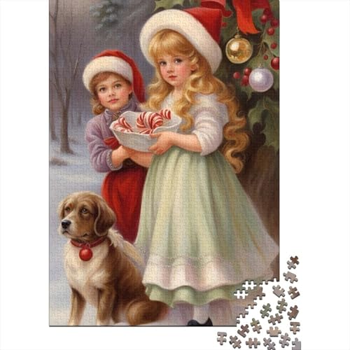 Puzzle „Frohe Weihnachten“, 500-teiliges Puzzle für Kinder, Holzpuzzle für Kinder ab 18 Jahren, Familienunterhaltungsspielzeug, 500 Teile (52 x 38 cm) von LMYmoney