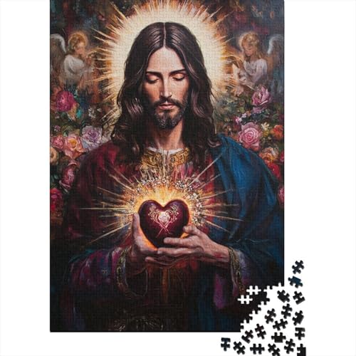 Puzzle „Jesus Devoted Believers“, Heimdekoration, 100% recycelte Pappe, Puzzle für Kinder und Erwachsene ab 12 Jahren, 38 x 26 cm, 1000 Teile von LMYmoney