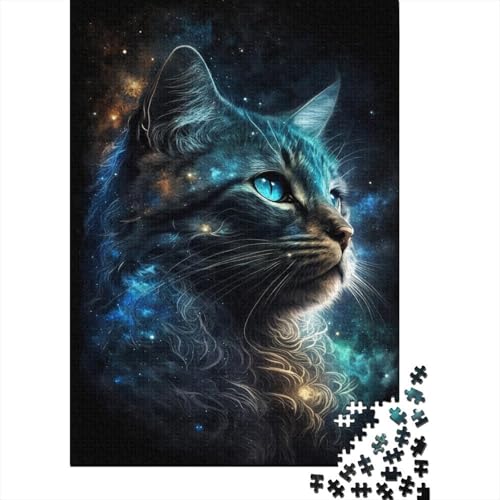 Puzzle „Weltraum-Katze“, 500 Teile, Puzzle für Kinder, Puzzle für Kinder zum Stressabbau, 500 Teile (52 x 38 cm) von LMYmoney