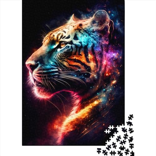 Puzzle 1000 Teile Tiger-Puzzle für Kinder, Holzbrett-Puzzle, Lernspiel für Erwachsene, 1000 Teile (75 x 50 cm) von LMYmoney