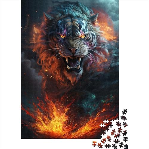 Puzzle 1000 Teile für Kinder | Farbenfrohe Fantasy-Wolf-Puzzles | 1000-teiliges Puzzle, Lernspiele, Heimdekorationspuzzle, 1000 Teile (75 x 50 cm) von LMYmoney