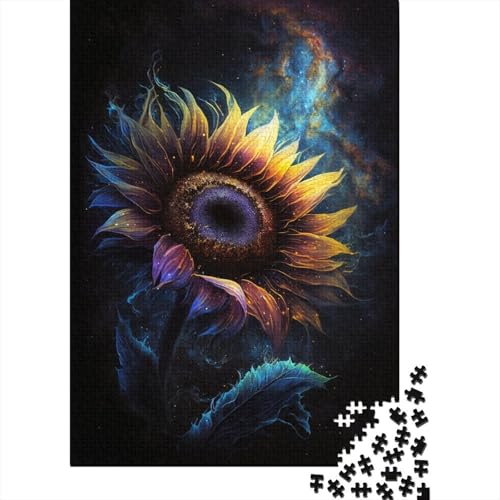 Puzzle 1000 Teile für Kinder | Galaxy-Sonnenblumen-Puzzles | 1000-teiliges Puzzle, Lernspiele, Heimdekorationspuzzle, 1000 Teile (75 x 50 cm) von LMYmoney