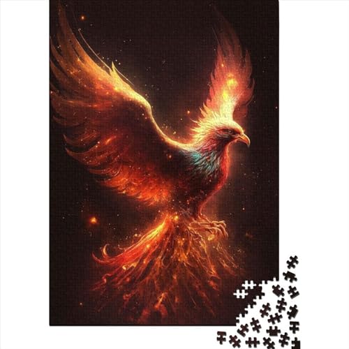 Puzzle 300 Teile für Kinder, Feuriger Phönix, Puzzle für Kinder, Kartonpuzzle, Heimkunstdekor, 300 Teile (40 x 28 cm) von LMYmoney