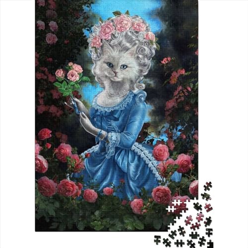 Puzzle 300 Teile für Kinder, Königin Marie, Katze von Frankreich, Puzzle für Kinder, Kartonpuzzle, Heimkunstdekor, 300 Teile (40 x 28 cm) von LMYmoney