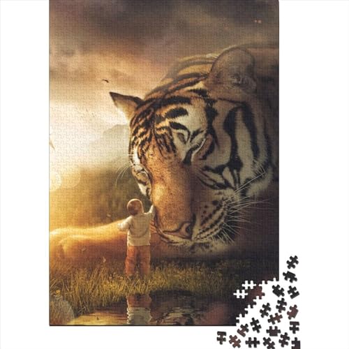 Puzzle 500 Teile, Der riesige Tiger, Puzzle für Kinder, Papppuzzle, Familienaktivität, Urlaub, 500 Teile (52 x 38 cm) von LMYmoney