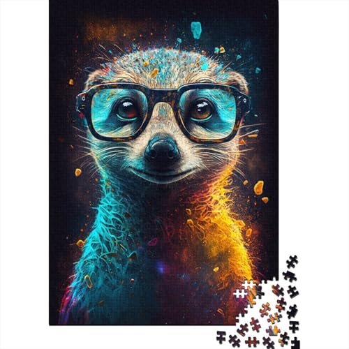 Puzzle Erdmännchen mit Brille, 300 Teile, Puzzle für Kinder & Herausforderung für die Familie, 300 Teile (40 x 28 cm) von LMYmoney