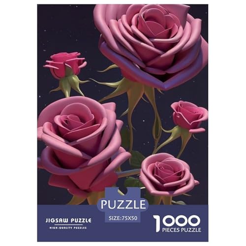 Puzzle für Erwachsene, 1000 Stück, Kunst-Blumen-Puzzle, Puzzle für Erwachsene, Lernspiel, Herausforderungsspielzeug, 1000 Teile (75 x 50 cm) von LMYmoney