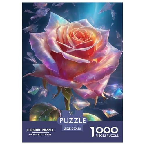 Puzzle für Erwachsene, 1000 Stück, Kunst-Blumen-Puzzle, Puzzle für Erwachsene, Lernspiel, Herausforderungsspielzeug, 1000 Teile (75 x 50 cm) von LMYmoney