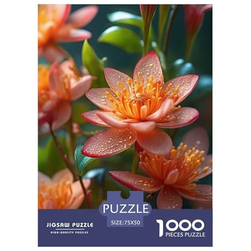 Puzzle für Erwachsene, 1000 Teile, Kunst-Blumen-Puzzle, Puzzles für Erwachsene, Lernspiel, Herausforderungsspielzeug, 1000 Teile (75 x 50 cm) von LMYmoney